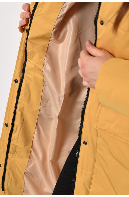 Куртка женская демисезонная желтого  цвета 175273L