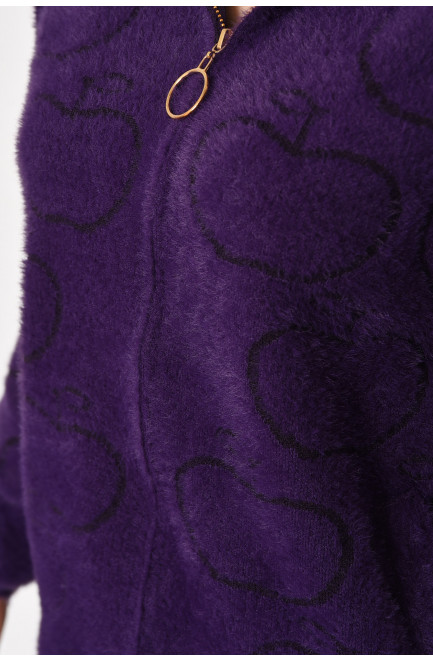 Кофта альпака  жіноча фіолетового кольору 175311L