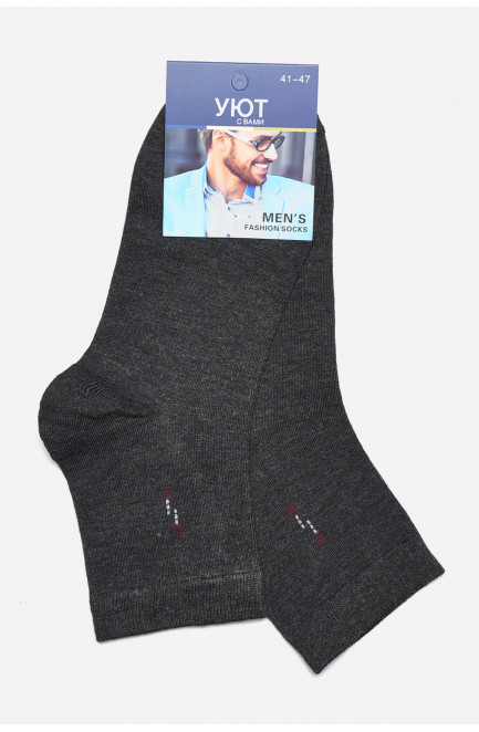 Шкарпетки чоловічі демісезонні темно-сірого кольору 175500L