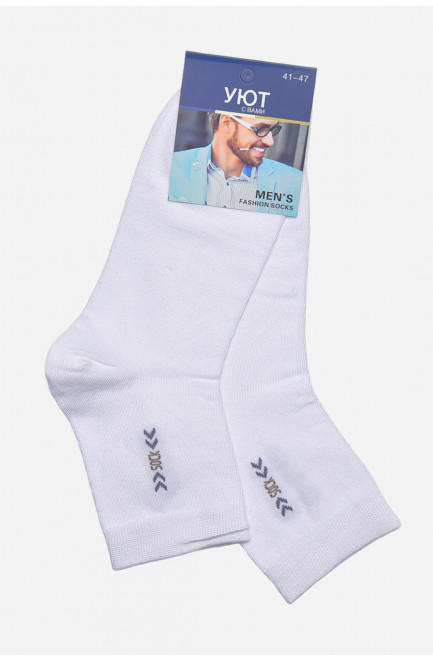 Шкарпетки чоловічі демісезонні білого кольору 175509L