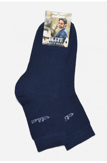 Шкарпетки чоловічі демісезонні темно-синього кольору 175554L