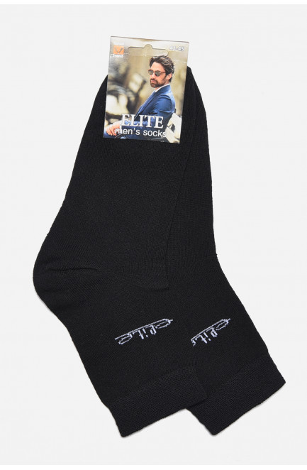 Шкарпетки чоловічі демісезонні чорного кольору 175555L