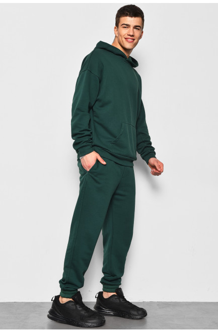 Спортивний костюм чоловічій темно-зеленого кольору 175702L