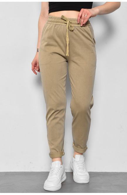 Штани жіночі бежевого кольору 175712L