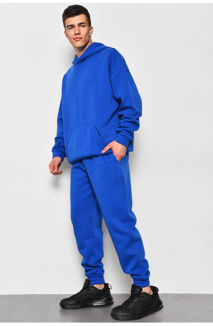 Спортивний костюм чоловічій на флісі синього кольору 175714L