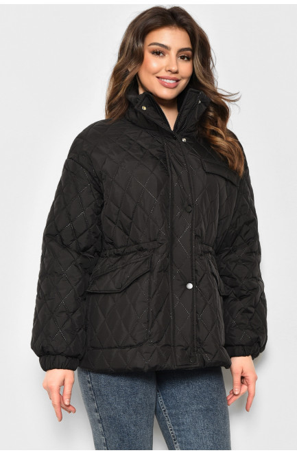 Куртка женская демисезонная черного цвета 175904L