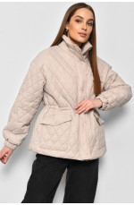 Куртка жіноча демісезонна бежевого кольору 175906L