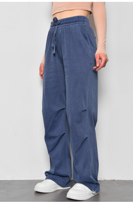 Штани жіночі напівбатальні синього кольору 175980L