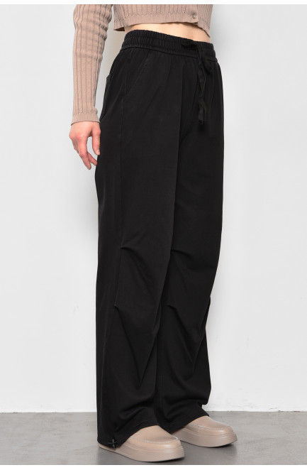 Штани жіночі напівбатальні чорного кольору 175985L