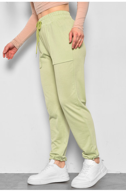 Спортивные штаны женские салатового цвета 176030L