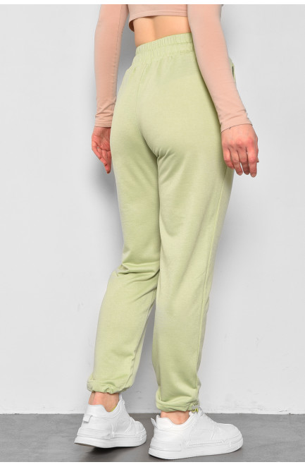 Спортивні штани жіночі салатового кольору 176030L