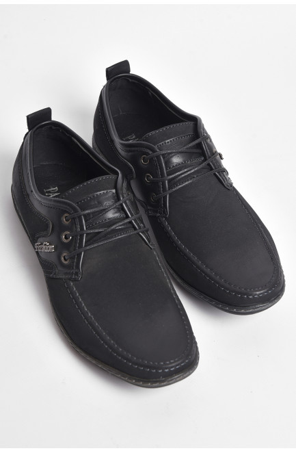 Туфли подростковые для мальчика черного цвета 176113L