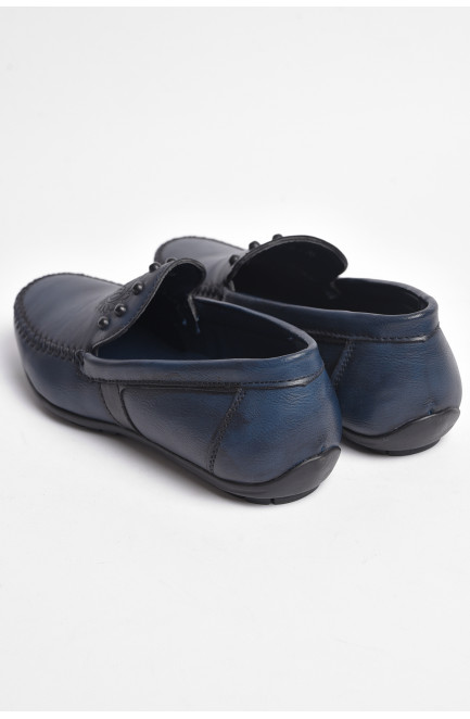Туфли подростковые для мальчика темно-синего цвета 176114L