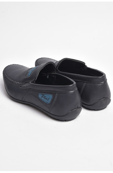 Туфли подростковые для мальчика темно-синего цвета 176115L