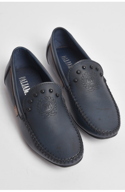 Туфли подростковые для мальчика темно-синего цвета 176124L
