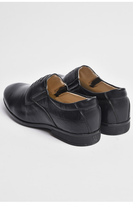 Туфли подростковые для мальчика черного цвета 176147L