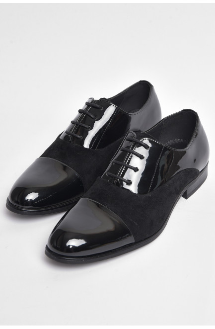 Туфли подростковые для мальчика черного цвета 176232L