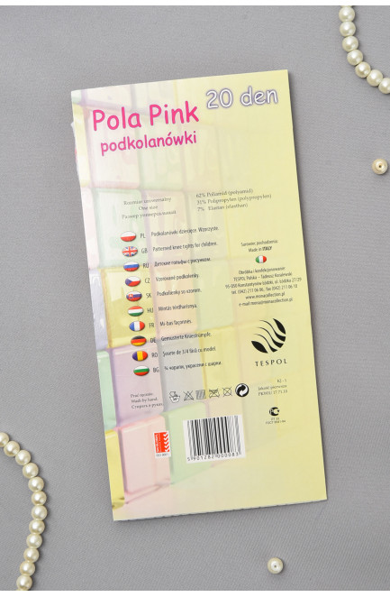 Гольфи дитячі для дівчинки біло-рожевого кольору 20D 176289L