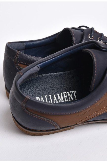 Туфли подростковые для мальчика темно-синего цвета 176502L