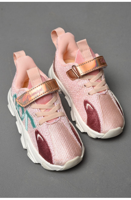 Кросівки дитячі для дівчинки рожевого кольору 176638L