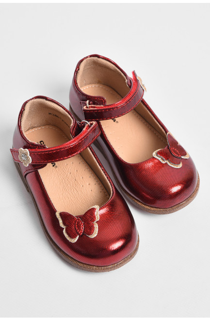 Туфлі дитячі для дівчинки червоного кольору 176702L