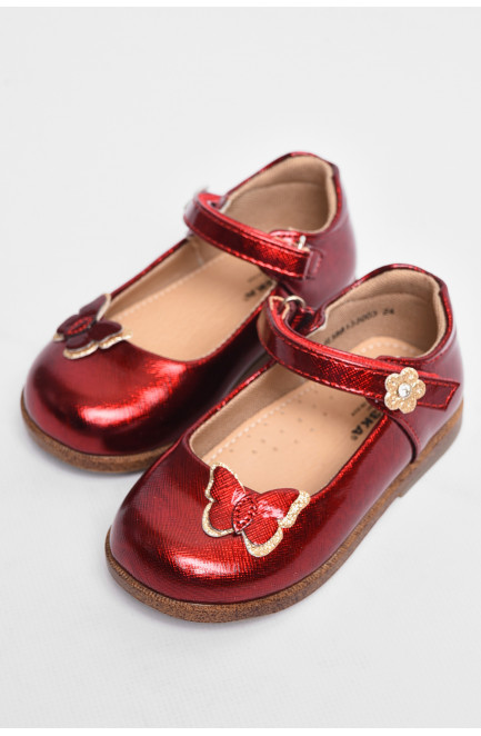 Туфли детские для девочки красного цвета 176702L
