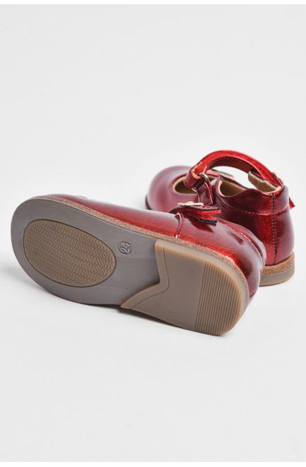 Туфли детские для девочки красного цвета 176702L