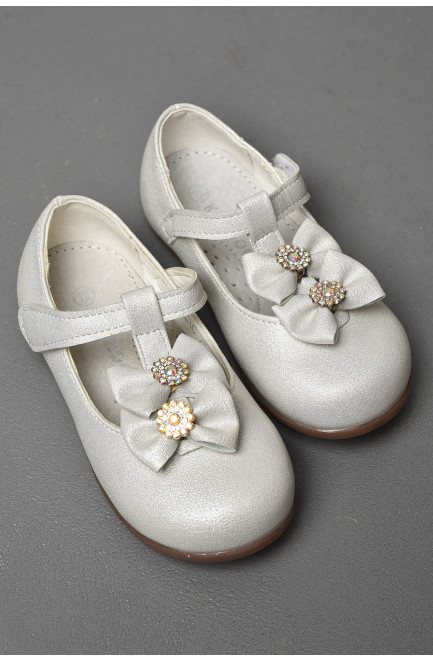Туфли детские для девочки белого цвета 176703L