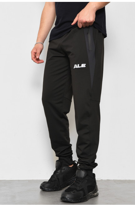 Спортивні штани чоловічі чорного кольору 176755L