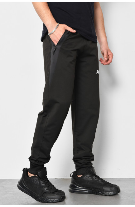 Спортивные штаны мужские черного цвета 176755L