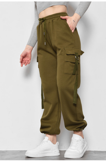 Спортивные штаны женские цвета хаки 176803L