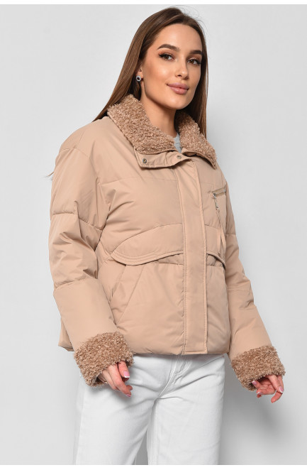 Куртка женская демисезонная бежевого цвета 176832L