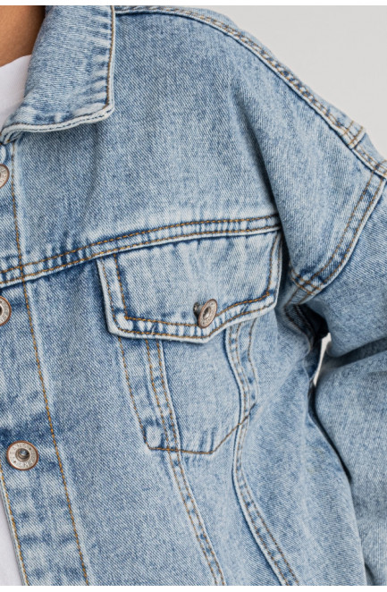 Піджак дитячий для дівчинки джинсовий блакитного кольору 176841L