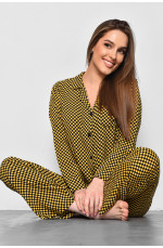 Піжама жіноча жовтого кольору з принтом 176845L