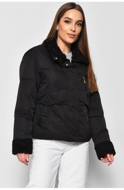 Куртка женская демисезонная черного цвета 176848L