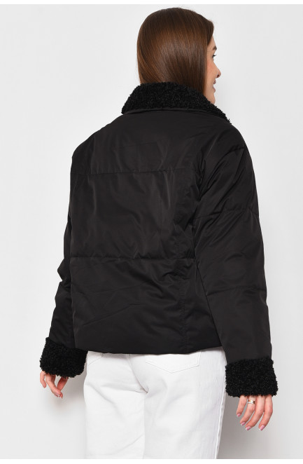 Куртка жіноча демісезонна чорного кольору 176848L