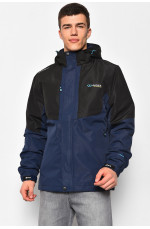 Куртка мужская демисезонная черно-синего  цвета 176851L