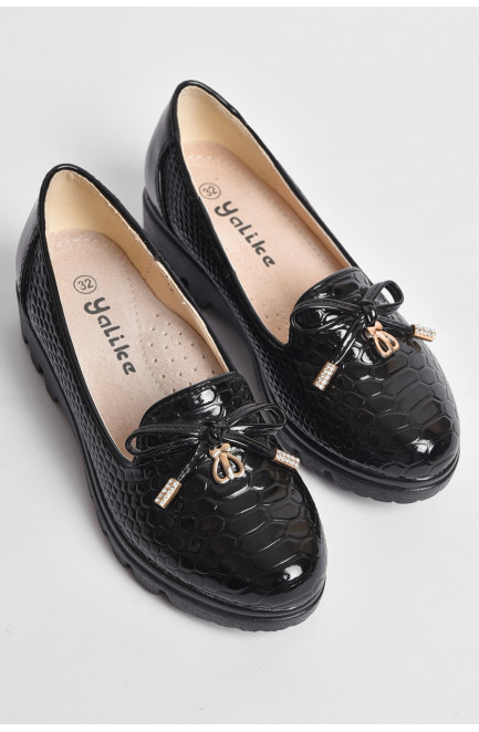 Туфлі дитячі для дівчинки чорного кольору 176922L