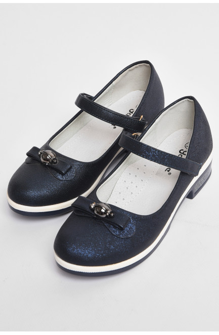 Туфлі дитячі для дівчинки темно-синього кольору 176929L