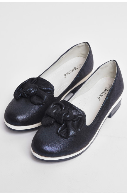 Туфлі дитячі для дівчинки темно-синього кольору 176930L