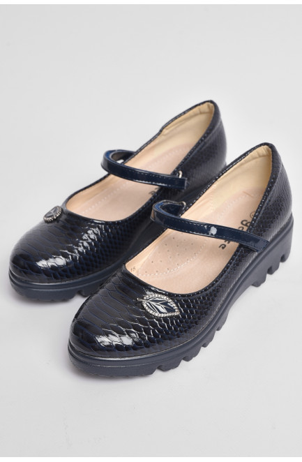 Туфлі дитячі для дівчинки темно-синього кольору 176932L