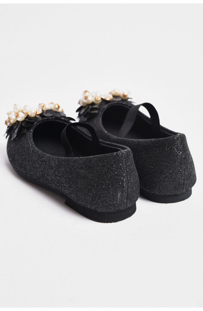 Балетки детские для девочки черного цвета 176951L