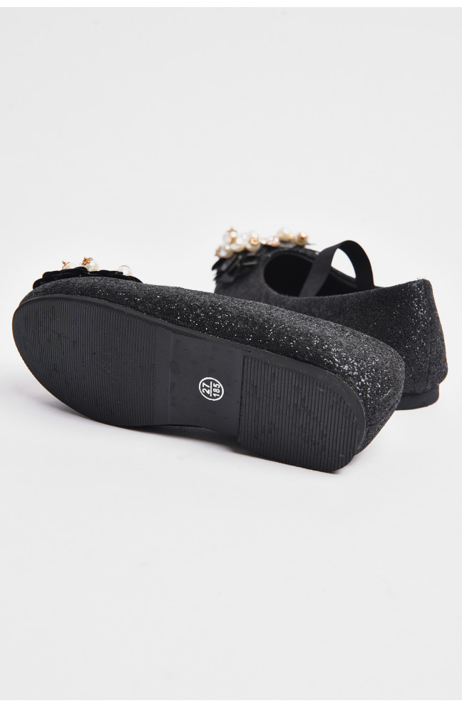 Балетки детские для девочки черного цвета 176951L