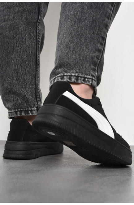 Кросівки жіночі чорно-білого кольору на шнурівці 177026L