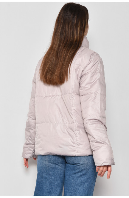Куртка жіноча демісезонна бежевого кольору 177061L