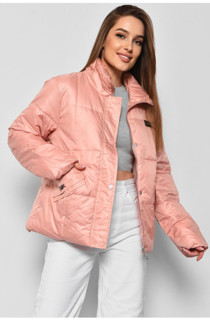 Куртка жіноча демісезонна персикового кольору 177066L