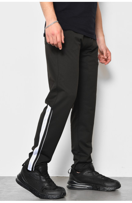 Спортивні штани чоловічі чорного кольору 177081L