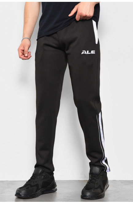 Спортивные штаны мужские черного цвета 177116L