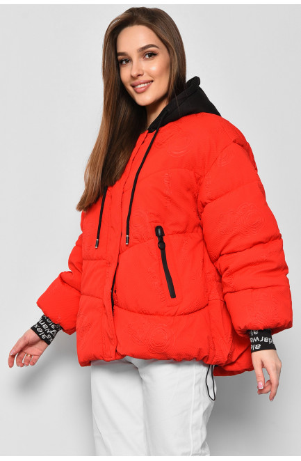 Куртка женская демисезонная красного цвета 177207L