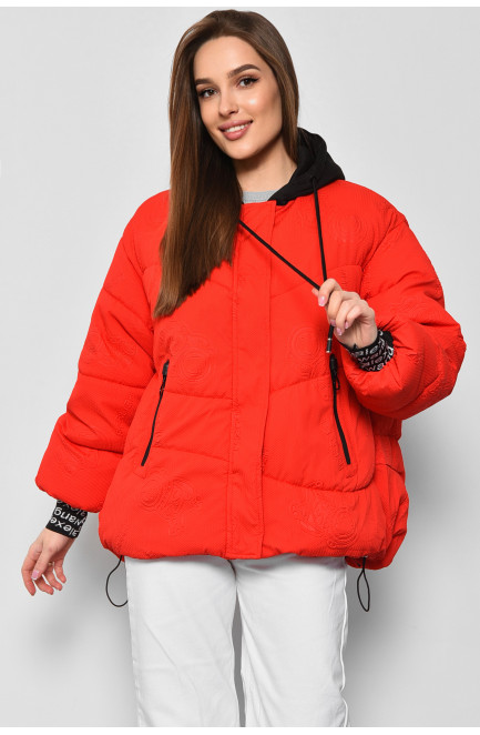 Куртка женская демисезонная красного цвета 177207L